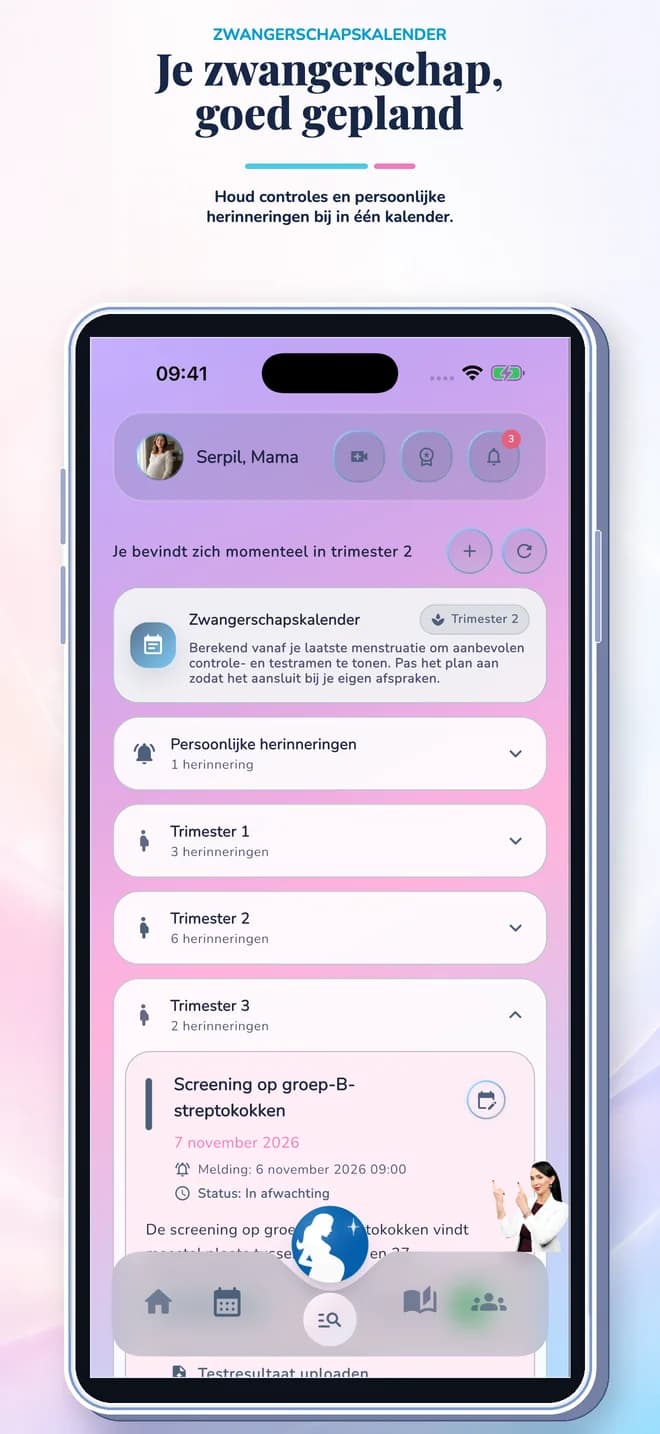 Zwangerschapsapp app zwangerschapskalender